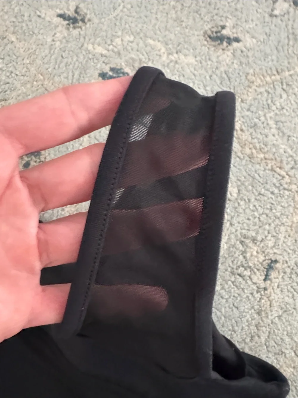 Alo black sheer bra